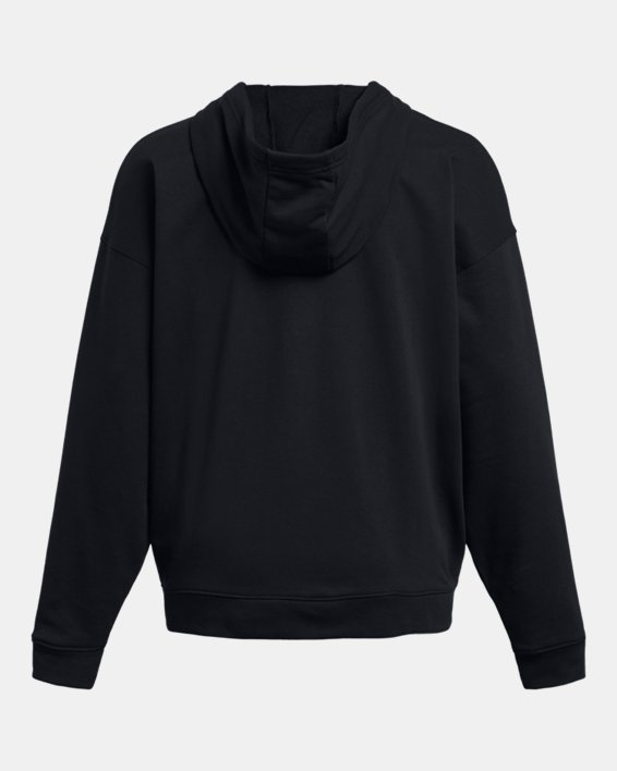 Sweat à capuche oversize entièrement zippé UA Rival Terry pour femme, Black, pdpMainDesktop image number 3